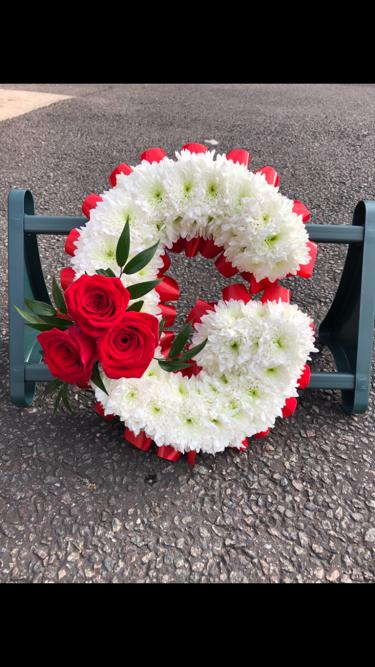 Funeral Letters – White Based With Floral Spray