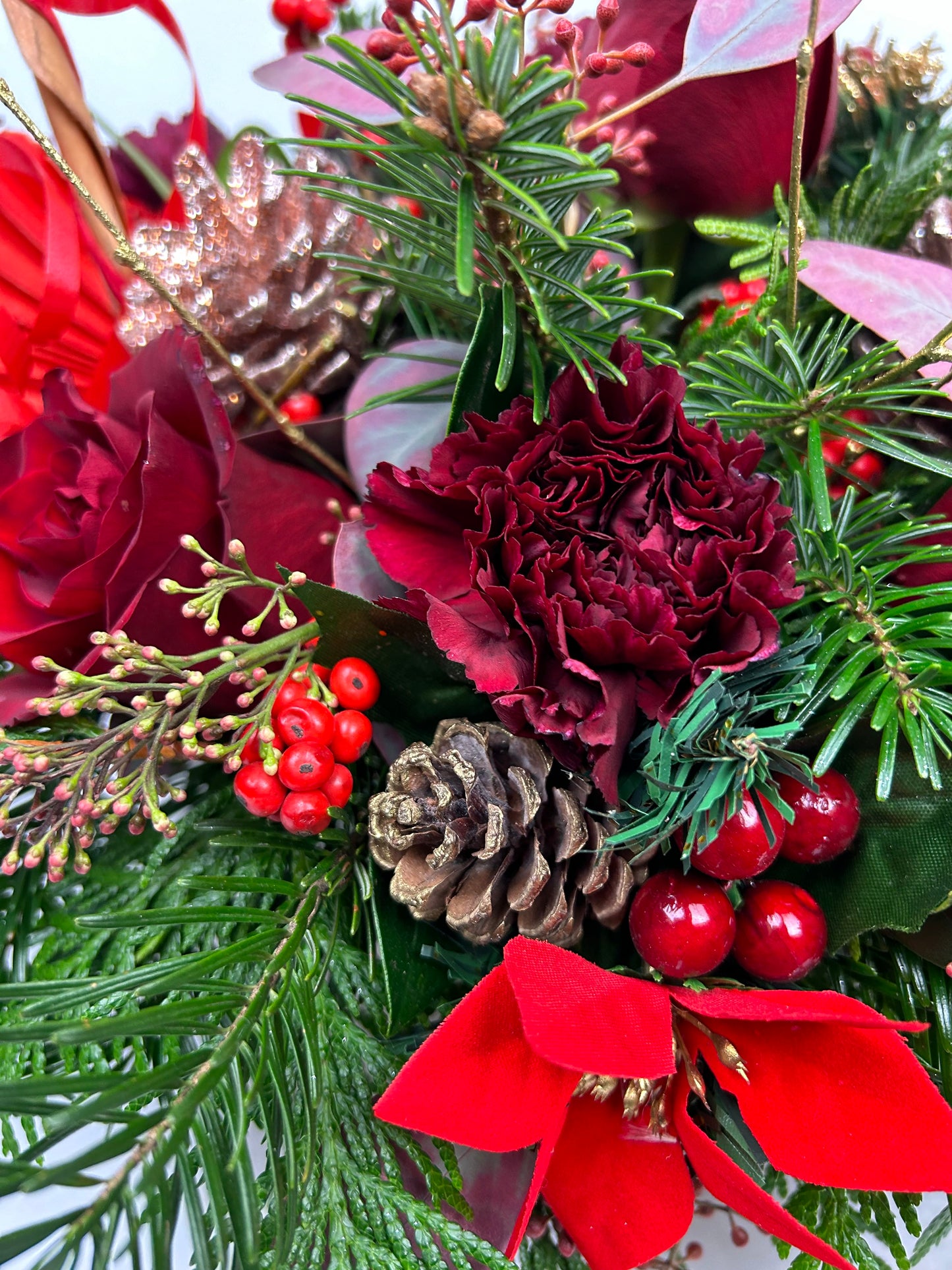 christmas flower baskets uk