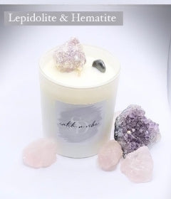 healing crystal candles